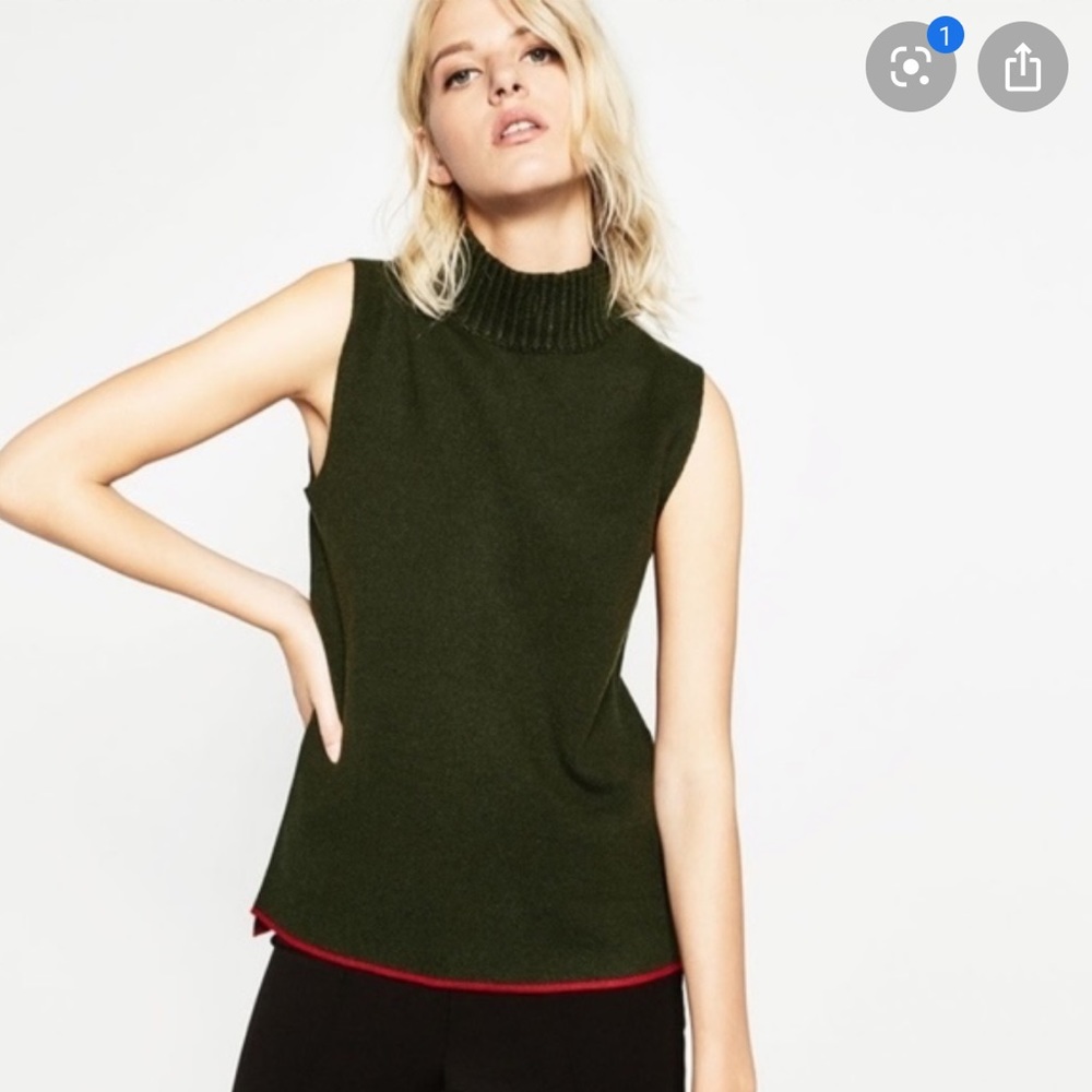 Zara Sleeveless Turtleneck